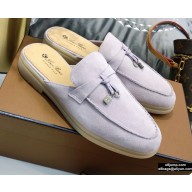 Loro Piana Suede Babouche Charms Walk Moccasin 12