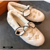 Louis Vuitton Fur Bow Loafers White 2020