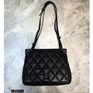 Balenciaga Quilting B. Medium Shoulder Bag Black