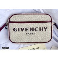 Givenchy Bond Camera Bag in Canvas Burgundy 2020