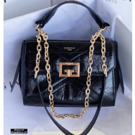 Givenchy ID Small Bag in Aged Leather Black/Gold 2020