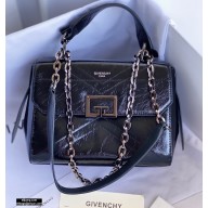 Givenchy ID Small Bag in Aged Leather Black/Silver 2020
