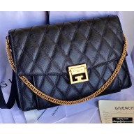 Givenchy Medium GV3 Bag in Diamond Quilted Leather Black
