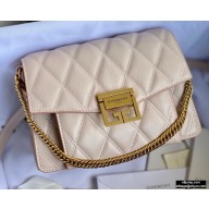 Givenchy Small GV3 Bag in Diamond Quilted Leather Beige