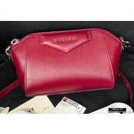 Givenchy Nano Antigona Bag in Grained Leather Dark Red 2020
