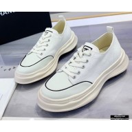 Chanel Canvas Vintage Low-Top Sneakers White 2020
