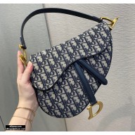 Dior Saddle Bag in Oblique Jacquard Blue