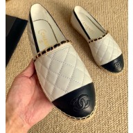 Chanel Lambskin Chain Espadrilles G36966 White 2020