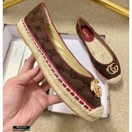 Gucci GG Matelassé Canvas Espadrilles Coffee 2021