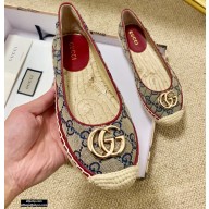 Gucci GG Matelassé Canvas Espadrilles Blue 2021