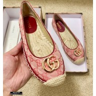 Gucci GG Matelassé Canvas Espadrilles Pink 2021