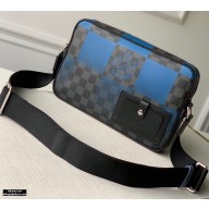 Louis Vuitton Alpha Messenger Bag Damier Graphite Giant Canvas N40408 Blue 2020