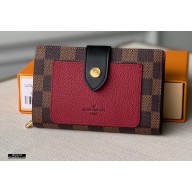 Louis Vuitton Juliette Wallet N60381 Damier Ebene Canvas Bordeaux Red 2020