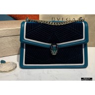 Bvlgari Serpenti Diamond Blast Shoulder Bag Velvet Green