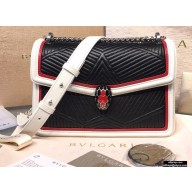 Bvlgari Serpenti Diamond Blast Shoulder Bag Black/Red/White