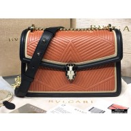 Bvlgari Serpenti Diamond Blast Shoulder Bag Brown/Black
