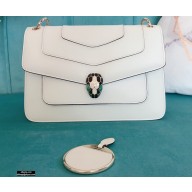 Bvlgari Serpenti Forever Crossbody Bag 25cm White
