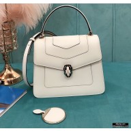 Bvlgari Serpenti Forever Top Handle ‎Bag 22.5cm White