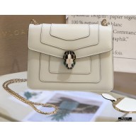 Bvlgari Serpenti Forever Crossbody ‎Bag 20cm White
