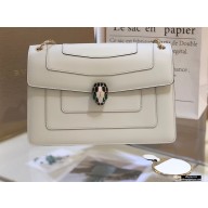 Bvlgari Serpenti Forever Crossbody ‎Bag 27.5cm White
