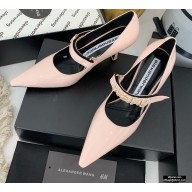 Alexander Wang Heel 8cm Grace Mary Jane Pumps Patent Nude Pink 2020