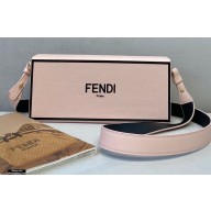 Fendi Leather Rigid Horizontal Box Bag Pale Pink 2020