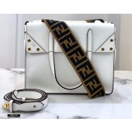 Fendi Flip Regular Medium Tote Bag White