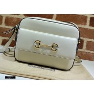Gucci Horsebit 1955 Small Shoulder Bag 645454 Leather White 2020