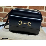 Gucci Horsebit 1955 Small Shoulder Bag 645454 Leather Black 2020