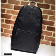 Gucci Slim Backpack Bag 449181 GG Guccissima Black