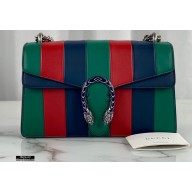 Gucci Multicolor Striped Leather Dionysus Small Shoulder Bag 400249 Green/Red/Blue 2020