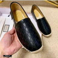 Gucci Signature Leather Espadrilles Black 2020