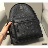 MCM Stark Side Studs Backpack Bag in Visetos Black