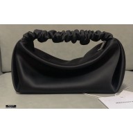 Alexander Wang Scrunchie Top Handle Shoulder Bag Satin Black