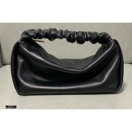 Alexander Wang Scrunchie Top Handle Shoulder Bag Leather Black