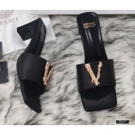 Versace Virtus Mid-Heel 6cm Mules Black 2020