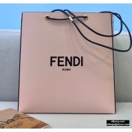 Fendi Leather Pack Medium Shopping Bag Pale Pink 2021