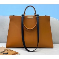 Fendi Leather Medium Peekaboo X-Tote Shopper Bag Brown 2020