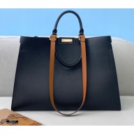 Fendi Leather Medium Peekaboo X-Tote Shopper Bag Black 2020
