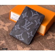 Louis Vuitton Monogram Pastel Noir Canvas Pocket Organizer Wallet M80015 2021