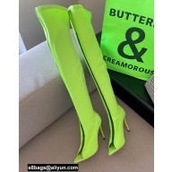 Gianvito Rossi Heel 10.5cm FABRIC and TPU HIROKO CUISSARD Thigh-high Boots Green 2022