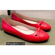 Gucci ballet flats with Double G 680878 Red 2022