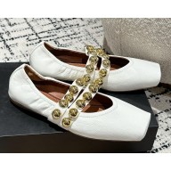Alaia High-Quality Women's Ballet Flats White 2024