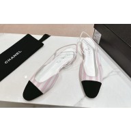 CHANEL  Flats heel 1.5cm Pink/white 2024