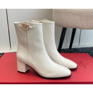VALENTINO GARAVANI VLOGO SIGNATURE CALFSKIN ANKLE BOOT white 2024