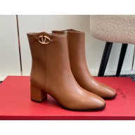 VALENTINO GARAVANI VLOGO SIGNATURE CALFSKIN ANKLE BOOT brown 2024