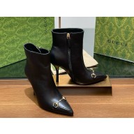 GUCCI Buckled ankle boots heel 10.5cm  Black 2024