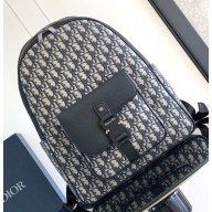 Dior saddle backpack Oblique beige and black 2024