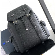Dior Hit the Road Backpack with Flap Black Dior Gravity Leather and Black Grained Calfskin 2024