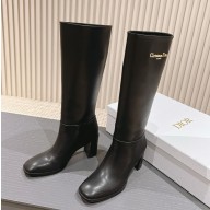 Dior D-Town Heeled Boot Black Supple Calfskin heel 8cm 2024